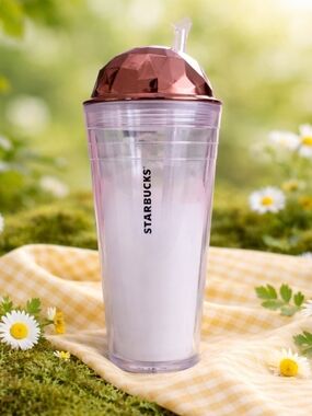 Starbucks Iridescent Pink Tumbler with Rose Gold Lid